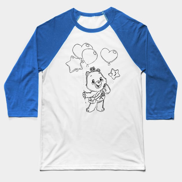 Care Bear balloon Baseball T-Shirt by SDWTSpodcast